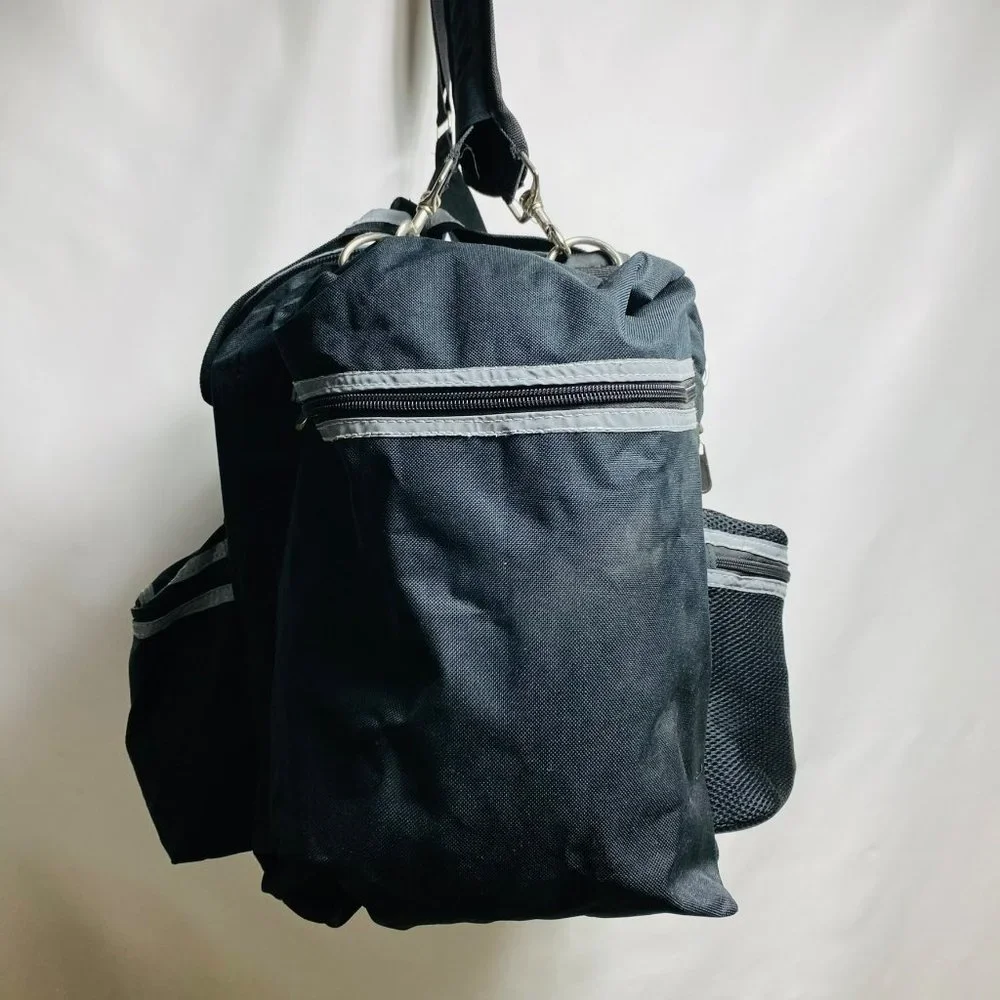 Fitness large bag black 30”x12”x12” With 8 different sizes pockets NEW